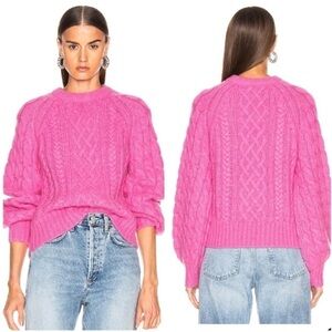 A.L.C. Mick Cable-knit Pullover Sweater Bubblegum Pink Casual Women’s XS